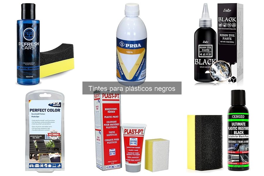 Mejores tintes para plásticos negros según acabado en 2026